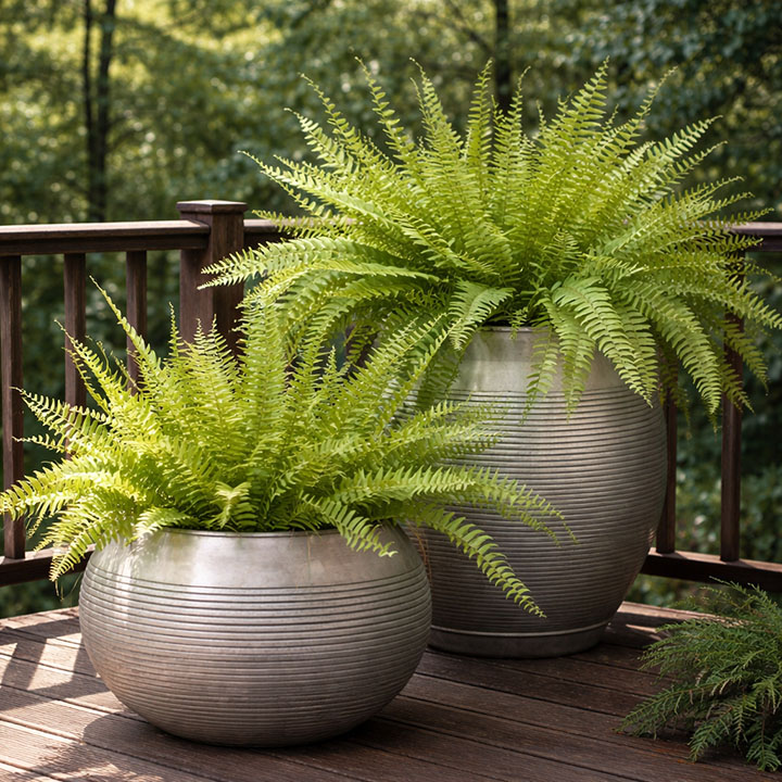 Growing Ferns on a balcony garden