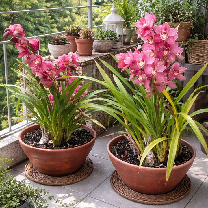 Growing orchids on a balcony